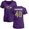 Women's Malik Harrison Name & Number Slim Fit T-Shirt - Purple