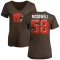 Women's Malik McDowell Name & Number Slim Fit T-Shirt - Brown