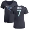 Women's Malik Willis Name & Number Slim Fit T-Shirt - Navy