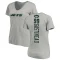 Women's Mark Gastineau Backer V-Neck T-Shirt - Ash