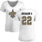 Women's Mark Ingram II Name & Number Slim Fit T-Shirt - White