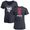 Women's Mark Pysyk Name and Number Banner Wave V-Neck T-Shirt - Navy