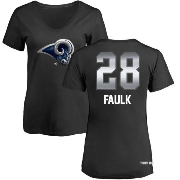 Marshall Faulk Midnight Mascot T-Shirt - Black - Tshirtsedge