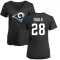 Women's Marshall Faulk Name & Number Slim Fit T-Shirt - Black