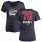 Women's Martin Rysavy Name and Number Banner Wave V-Neck T-Shirt - Navy