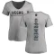 Women's Mason Primeau Backer Slim Fit V-Neck T-Shirt - Heathered Gray