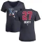 Women's Matt Beaty Name and Number Banner Wave V-Neck T-Shirt - Navy