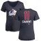 Women's Matt Calvert Name and Number Banner Wave V-Neck T-Shirt - Navy