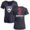 Women's Matt Kiersted Name and Number Banner Wave V-Neck T-Shirt - Navy