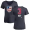 Women's Matt Roy Name and Number Banner Wave V-Neck T-Shirt - Navy