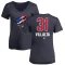 Women's Matt Villalta Name and Number Banner Wave V-Neck T-Shirt - Navy