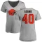 Women's Matthew Adams Name & Number Slim Fit T-Shirt - Ash