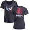 Women's Matthew Phillips Name and Number Banner Wave V-Neck T-Shirt - Navy