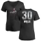 Women's Maury Wills Midnight Mascot V-Neck T-Shirt - Black