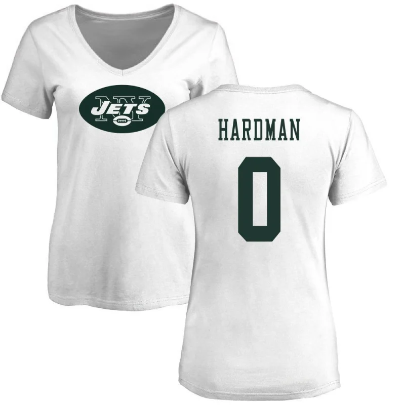 Women's Mecole Hardman Jr. Name & Number Slim Fit T-Shirt - White