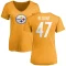 Women's Mel Blount Name & Number Slim Fit T-Shirt - Gold