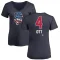 Women's Mel Ott Name and Number Banner Wave V-Neck T-Shirt - Navy