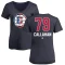 Women's Michael Callahan Name and Number Banner Wave V-Neck T-Shirt - Navy