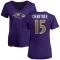 Women's Michael Crabtree Name & Number V-Neck T-Shirt - Purple