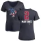 Women's Michael Martinez Name and Number Banner Wave V-Neck T-Shirt - Navy