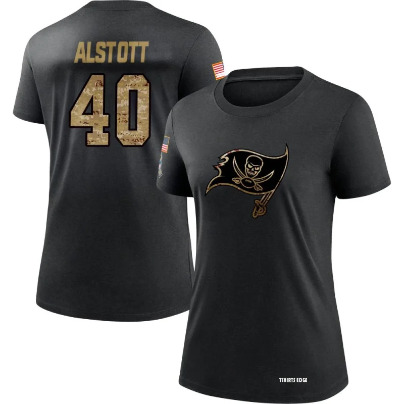 Women's Mike Alstott 2020 Salute To Service Performance T-Shirt - Black -  Tshirtsedge