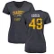 Women's Mike Estes Distressed Name & Number Slim Fit V-Neck T-Shirt - Navy