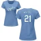 Women's Mike Mayers Name & Number T-Shirt - Light Blue