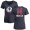 Women's Mike Miles Jr. Name and Number Banner Wave V-Neck T-Shirt - Navy