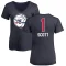 Women's Mike Scott Name and Number Banner Wave V-Neck T-Shirt - Navy