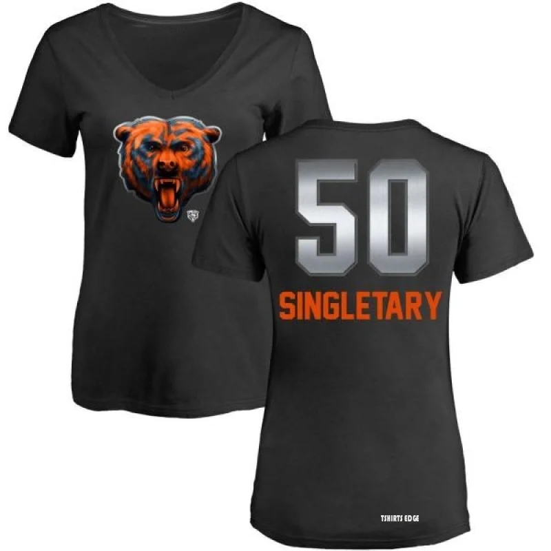 Women's Mike Singletary Midnight Mascot T-Shirt - Black - Tshirtsedge