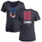 Women's Mike Zunino Name and Number Banner Wave V-Neck T-Shirt - Navy