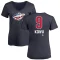 Women's Mikko Koivu Name and Number Banner Wave V-Neck T-Shirt - Navy