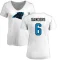 Women's Miles Sanders Name & Number Slim Fit T-Shirt - White