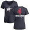 Women's Miro Heiskanen Name and Number Banner Wave V-Neck T-Shirt - Navy