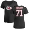 Women's Mitchell Schwartz Name & Number Slim Fit T-Shirt - Black