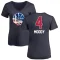 Women's Moses Moody Name and Number Banner Wave V-Neck T-Shirt - Navy