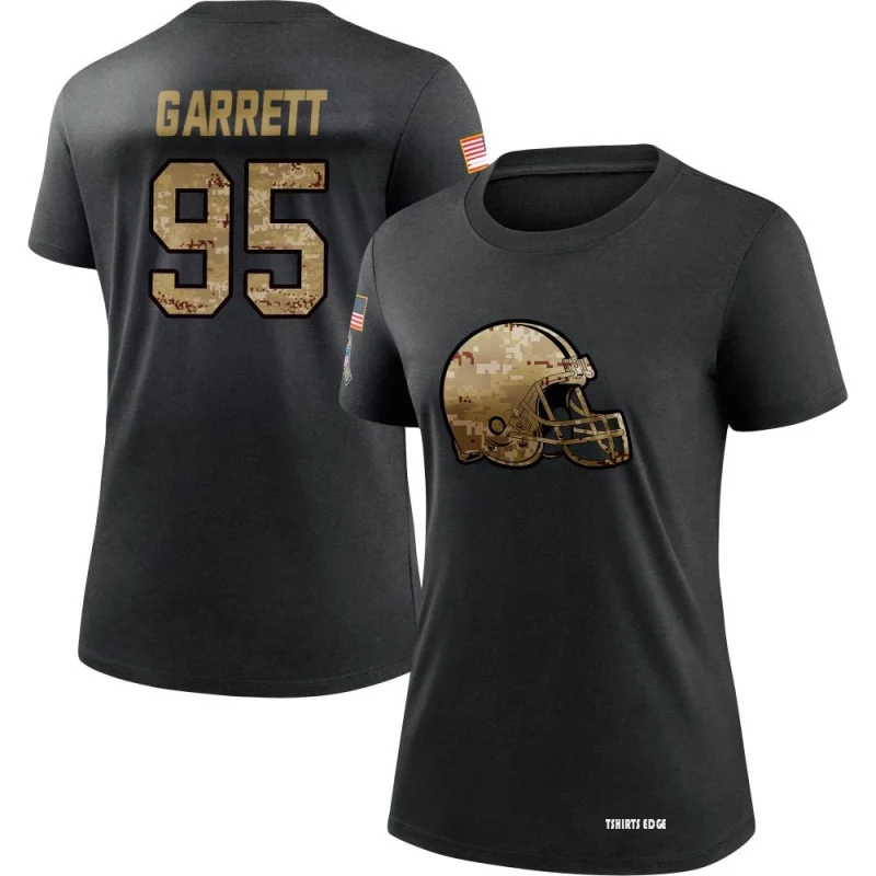 Women's Myles Garrett 2020 Salute To Service Performance T-Shirt - Black -  Tshirtsedge
