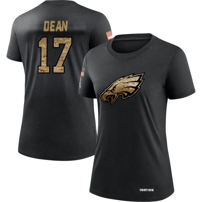 Women's Nakobe Dean 2020 Salute To Service Performance T-Shirt - Black -  Tshirtsedge