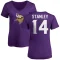 Women's Nate Stanley Name & Number Slim Fit T-Shirt - Purple