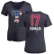 Women's Nathan Eovaldi Name and Number Banner Wave V-Neck T-Shirt - Navy