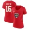 Women's Nathan Horton 2023 Stanley Cup Final Name & Number V-Neck T-Shirt - Red