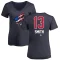 Women's Nathan Smith Name and Number Banner Wave V-Neck T-Shirt - Navy