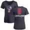 Women's Nick Castellanos Name and Number Banner Wave V-Neck T-Shirt - Navy