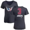 Women's Nick Jensen Name and Number Banner Wave V-Neck T-Shirt - Navy