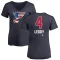 Women's Nick Leddy Name and Number Banner Wave V-Neck T-Shirt - Navy