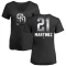 Women's Nick Martinez Midnight Mascot V-Neck T-Shirt - Black