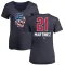 Women's Nick Martinez Name and Number Banner Wave V-Neck T-Shirt - Navy