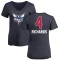 Women's Nick Richards Name and Number Banner Wave V-Neck T-Shirt - Navy