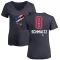 Women's Nick Schmaltz Name and Number Banner Wave V-Neck T-Shirt - Navy