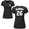 Women's Nicky Delmonico Name & Number T-Shirt - Black